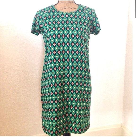 SANS SOUCI Chico Geometric short sleeve Dress Sz S - Picture 1 of 10